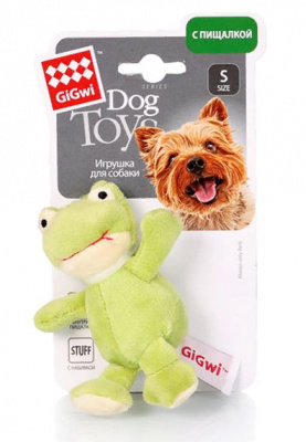 GiGwi 75022 Игрушка для собак Лягушка с пищалкой