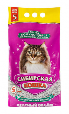 Сибирская Кошка наполнитель для кошек "Экстра", комкующийся