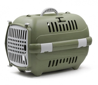 Зооэкспресс Переноска для животных с пластиковой дверцей турне 2.0, 47,5*31,5*33см 