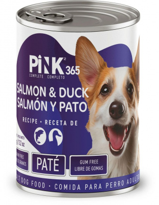 Pink 365 влажный корм для собак, консерва, лосось с уткой