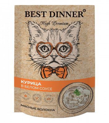 Best Dinner High Premium пауч для кошек курица в белом соусе