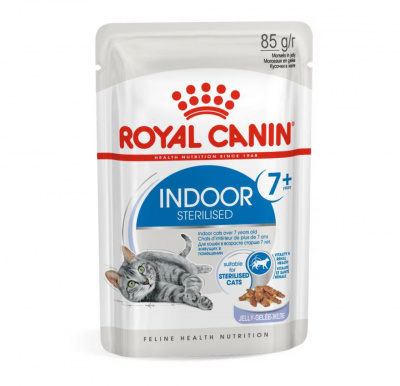 Royal Canin Indoor Sterilized 7+ Влажный корм для кошек (в возрасте от 7 до 12 лет), живущих в помещении, кусочки в желе