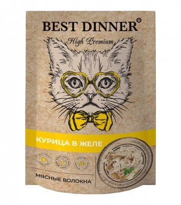 Best Dinner High Premium пауч для кошек курица в желе