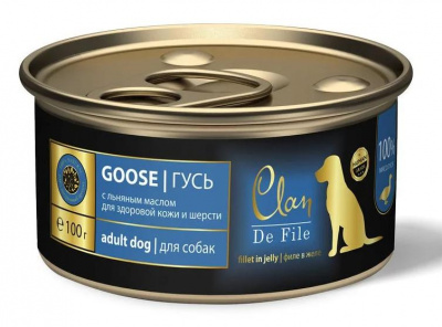 Clan De File консервы для собак, гусь