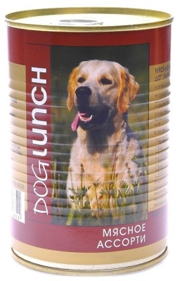 Dog Lunch консервы для собак, мясное ассорти