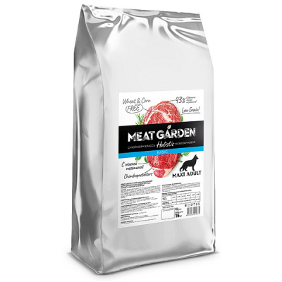 Meat Garden Maxi adult  сухой корм для собак крупных пород с нежной телятиной 