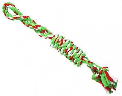 №1 Грейфер веревка плетеная с двумя узлами и ручкой, 33см