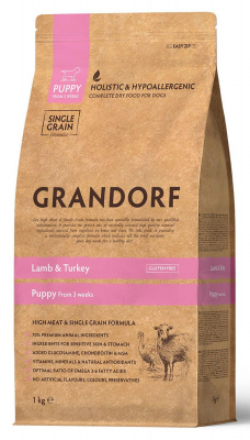 Grandorf Dog Lamb & Turkey Puppy для щенков, ягненок c индейкой