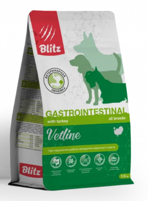 Blitz Vetline Gastrointestinal сухой диетический корм для собак при расстройствах пищеварения