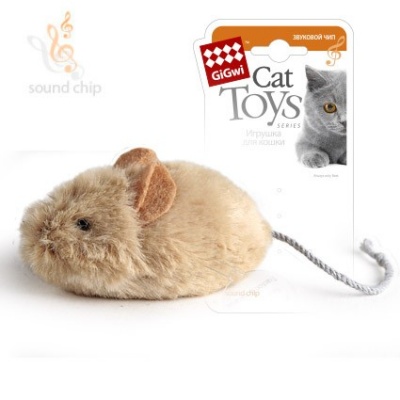 GiGwi 75217 Игрушка для кошки мышка с музыкальным чипом