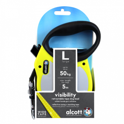 Alcott Visibility рулетка антискользящая ручка (лента) L/5м/50кг черный желт/неон