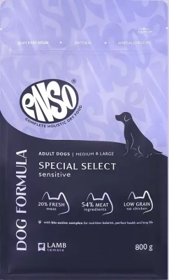 Enso Dog Formula Special select сухой корм для собак средних и крупных пород со свежим ягненком и томатом