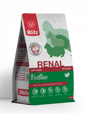 Blitz Vetline Renal сухой диетический корм для кошек при хронической почечной недостаточности