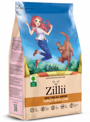Zillii Adult All Breed сухой корм для собак всех пород, индейка с ягненком