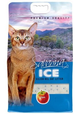 Savanna ice Наполнитель силикагелевый для кошек, с ароматом яблока