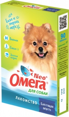 Омега NEO+ мультивитаминное лакомство для собак с биотином 90т