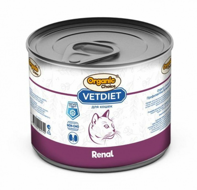 Organic Сhoice Vet Renal питание для взрослых кошек, профилактика болезней почек