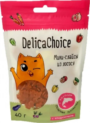 DelicaChoice Мини-слайсы из лосося, 40г