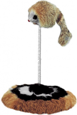 Nobby Игрушка для кошек мышка на пружинке, 15 см