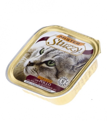Mister Stuzzy Cat консервы для стерилизированные кошек с курицей, алюпак 100г