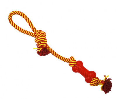 №1 Грейфер веревка плетеная с косточкой и ручкой, 46см