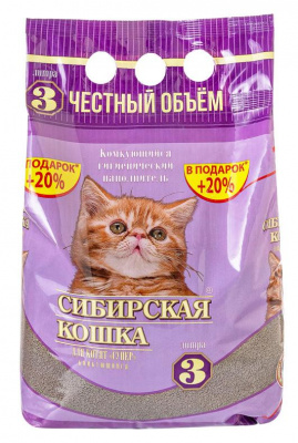 Сибирская кошка наполнитель для котят "Супер" комкующийся