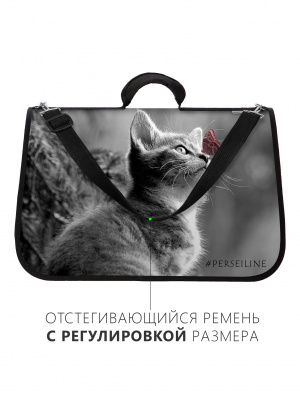 Rich Breed Сумка-переноска хард дизайн, размер L 46*27*28, Котенок и елка