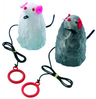 Nobby Игрушка для кошек мышка на резинке, 9 см