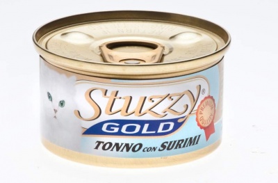 Stuzzy Gold консервы для кошек 85г тунец с крабовыми палочками в собственном соку