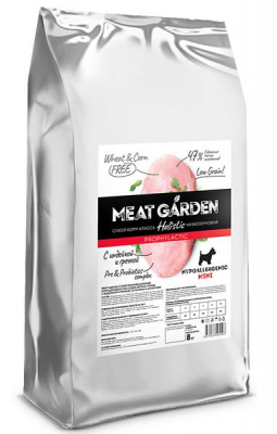 Уценка: Meat Garden Mini adult hypoallergenic сухой корм для собак мелких пород склонных к аллергиям с индейкой и гречкой (Срок до 5.10.26)