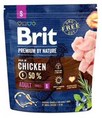 Brit Premium By Nature Adult S для взрослых собак маленьких пород