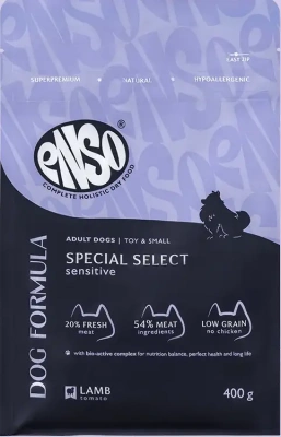 Enso Dog Formula Special select сухой корм для собак мелких и миниатюрных пород со свежим ягненком и томатом