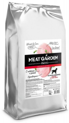 Уценка: Meat Garden Medium & maxi adult hypoallergenic сухой корм для собак средних и крупных пород склонных к аллергиям с индейкой и гречкой 12кг (Повреждена упаковка) 