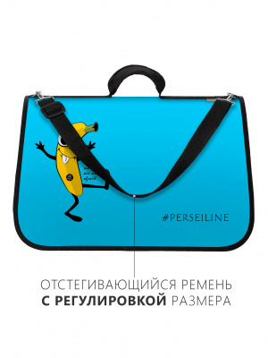 Rich Breed Сумка-переноска хард дизайн, размер L 46*27*28, Банан на синем