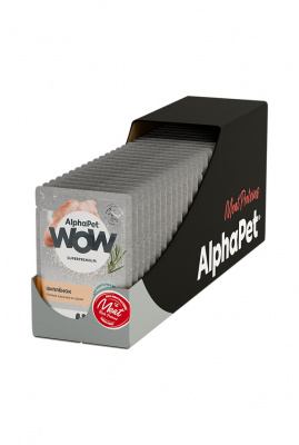 AlphaPet WOW пауч кусочки в соусе для кошек цыпленок 85гр
