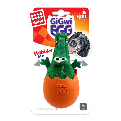 GiGwi 75462 Крокодил неваляшка с пищалкой