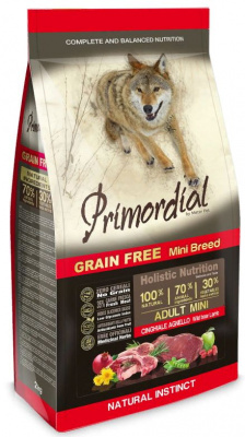 Primordial корм сухой для собак мелких пород беззерновой, кабан с ягненком