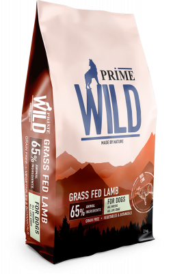Prime Wild GF Grass Fed сухой корм для щенков и собак всех пород, с ягненком